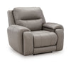 Trendsetter Power Recliner with Audio Seating;Ash