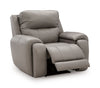 Trendsetter Power Recliner with Audio Seating;Ash
