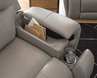 Trendsetter Power Recliner with Audio Seating;Ash