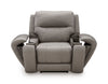 Trendsetter Power Recliner with Audio Seating;Ash