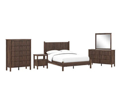 Cadmori King Panel Bed Set; Brown