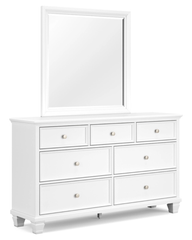 Fortman Dresser and Mirror; White