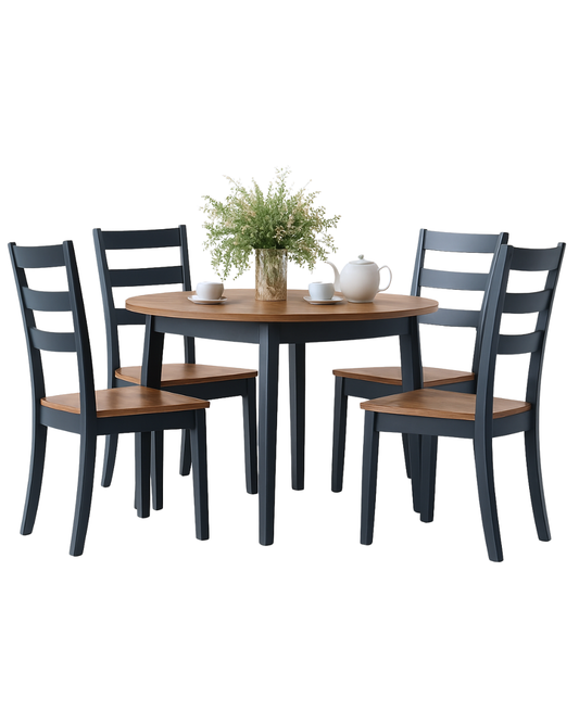 Gesthaven Dining Room Set with 4 chairs; Natural/Blue