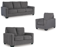 Rannis Sofa Set; Pewter
