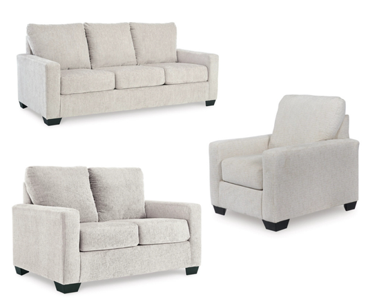 Rannis Sofa Set; Snow