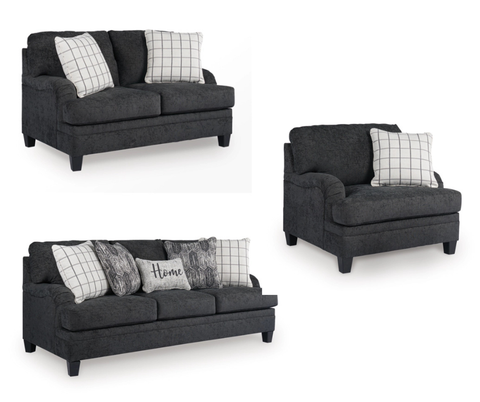 Bralynn Sofa Set; Steel