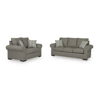Lerason Loveseat and Sofa;Stone