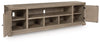 Jorlaina Extra Large TV Stand;Light Brown