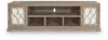 Jorlaina Extra Large TV Stand;Light Brown