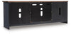 Wildenauer XL TV Stand w/Fireplace Option;Brown/Black