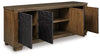 Rosswain Extra Large TV Stand; Warm Brown