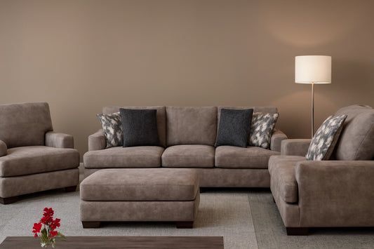 CARETTI SOFA+LOVESEAT+CHAIR+OTTOMAN; Slate