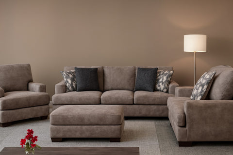 CARETTI SOFA+LOVESEAT+CHAIR+OTTOMAN; Slate