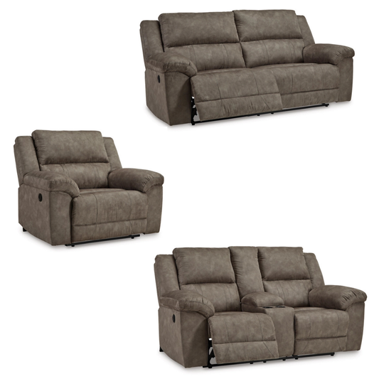 Laresview Recliner Sofa Set;Fossil