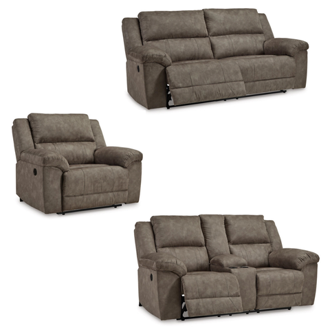 Laresview Recliner Sofa Set;Fossil