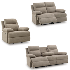 Tarrant Recliner Sofa Set;Mocha