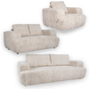 Bravestone Sofa Set;Parchment