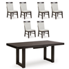 Neymorton Dining Room Set;Dark Grayish Brown