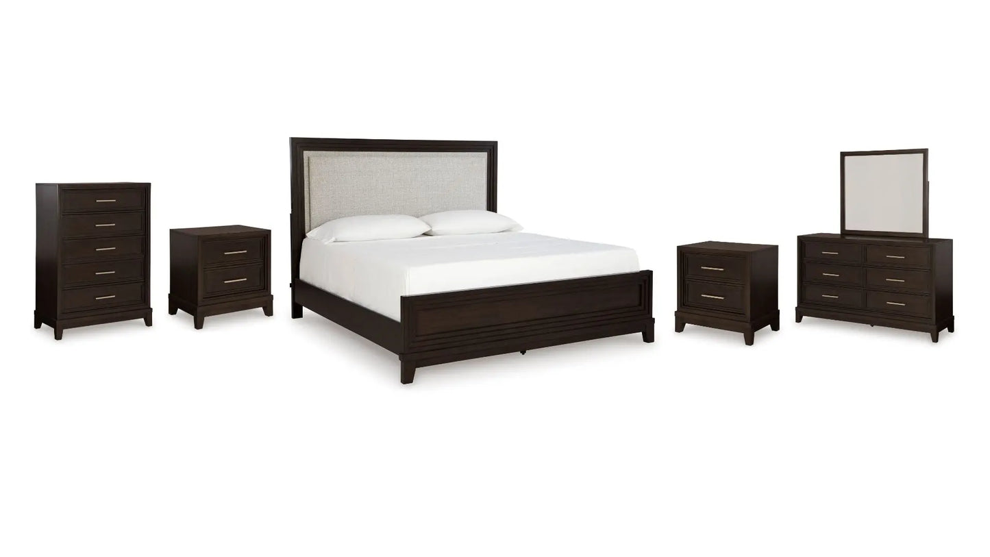 Neymorton King Panel Bedroom Set; GRAYISH BROWN