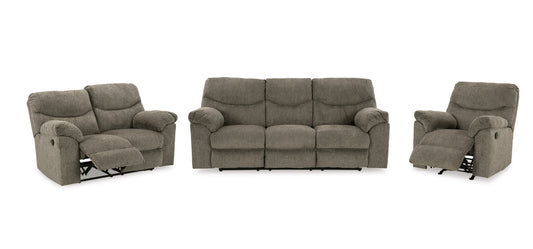 Alphons Recliner Sofa Set;Putty