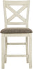 DINING UPHOLSTERED BARSTOOL-BREWGAN;TWO-TONE
