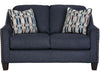 Creeal Heights Loveseat; Midnight Blue