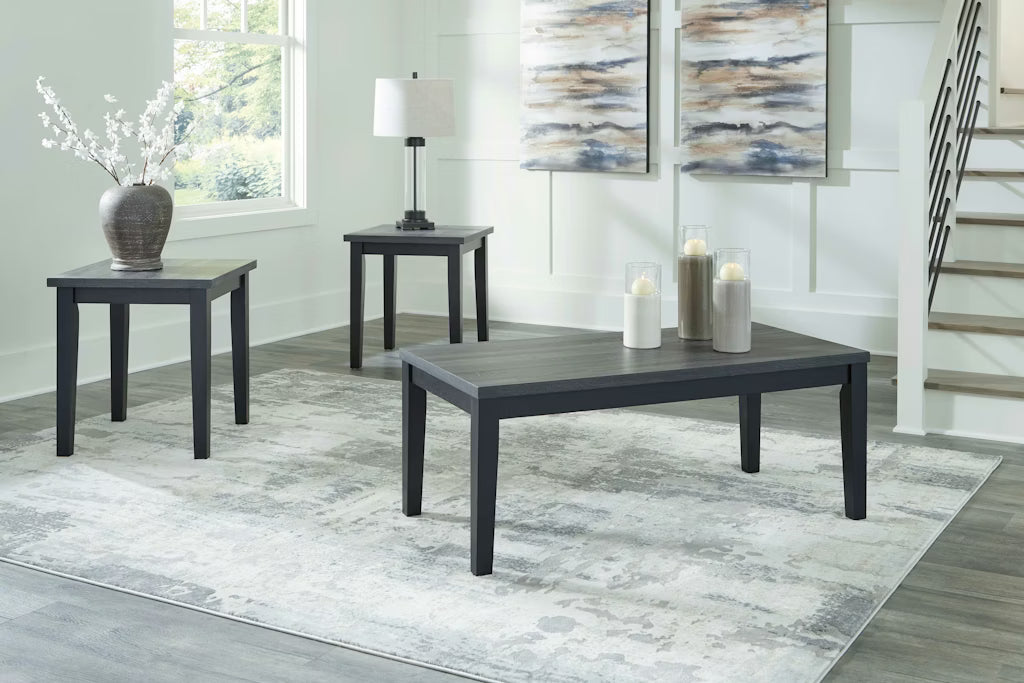 OCCASIONAL TABLE SET (3/CN)-GARVINE;TWO-TONE