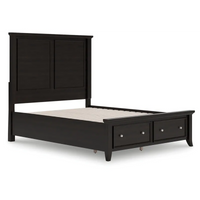 Bambori King Panel Bed;Dark Brown