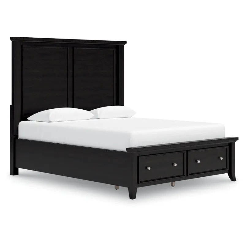 Bambori King Panel Bed;Dark Brown
