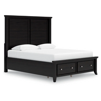 Bambori King Panel Bed;Dark Brown