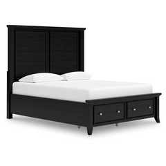 Bambori King Panel Bed;Dark Brown