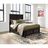 Bambori King Panel Bed;Dark Brown