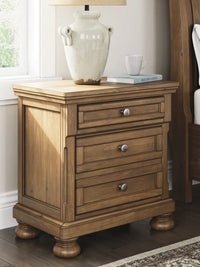 Vandenmore Two Drawer Night Stand;MediumBrown