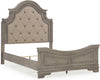 Lodenbay King Panel Bed with Mirrored Dresser, Chest and Nightstand;ANTIQUE GRAY/BROWN