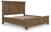 Vandenmore  5-Piece King Panel Bedroom Set;Medium Brown