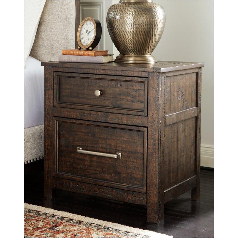 Hillcott Two Drawer Night Stand;DARK BROWN