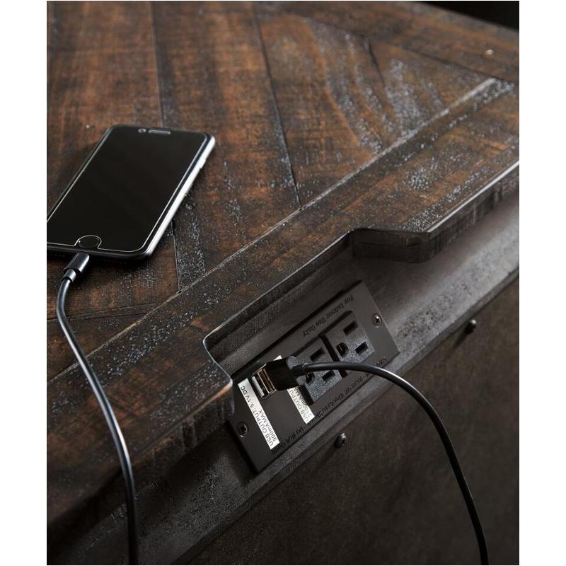 Hillcott Two Drawer Night Stand;DARK BROWN