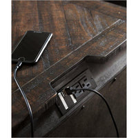 Hillcott Two Drawer Night Stand;DARK BROWN