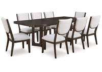 Breckington Rect Dining Room Extendable Table Set;Dark Brown