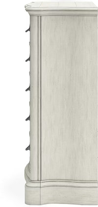 Arlendyne Five Drawer Chest;ANTIQUE WHITE