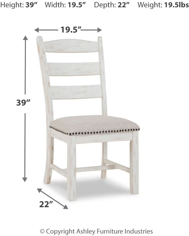 Valebeck Dining Chair;BEIGE/WHITE