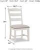 Valebeck Dining Chair;BEIGE/WHITE
