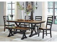 Wildenauer Dining Room Table Set; Brown/Black