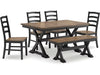 Wildenauer Dining Room Table Set; Brown/Black