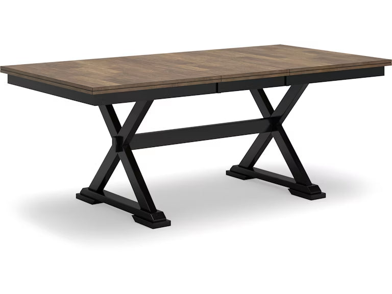 Wildenauer Dining Room Table Set; Brown/Black