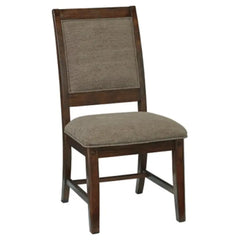 Windville Dark Brown Upholstered Side Chair