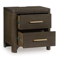 Darimore Two Drawer Night Stand;Burnished Brown