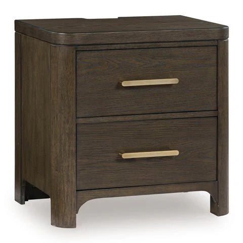 Darimore Two Drawer Night Stand;Burnished Brown