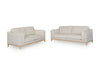 Jojanna Sofa and Loveseat;Birch