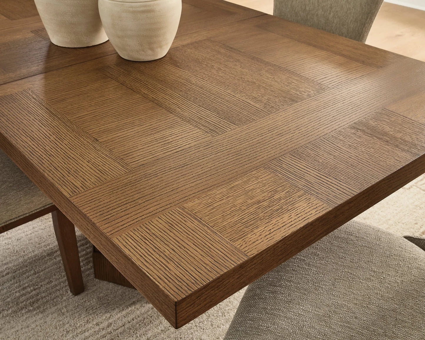 Jorlaina Rect Dining Table Base and Top;Brown